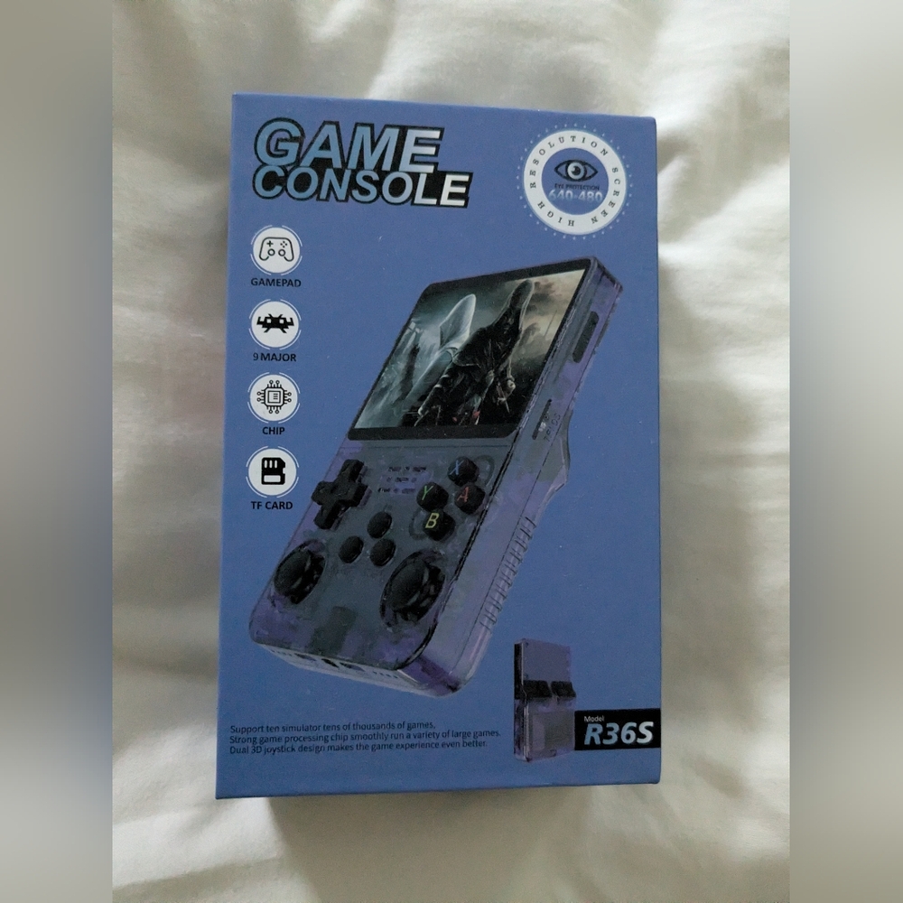 R36S Blue Game Console